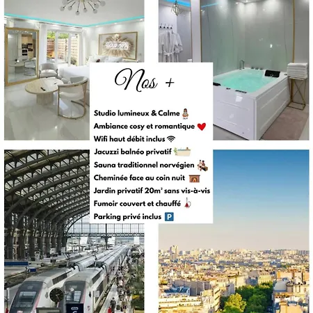 Gold - Jacuzzi, Sauna, Jardin Prive Et Cheminee Lejlighed Herblay